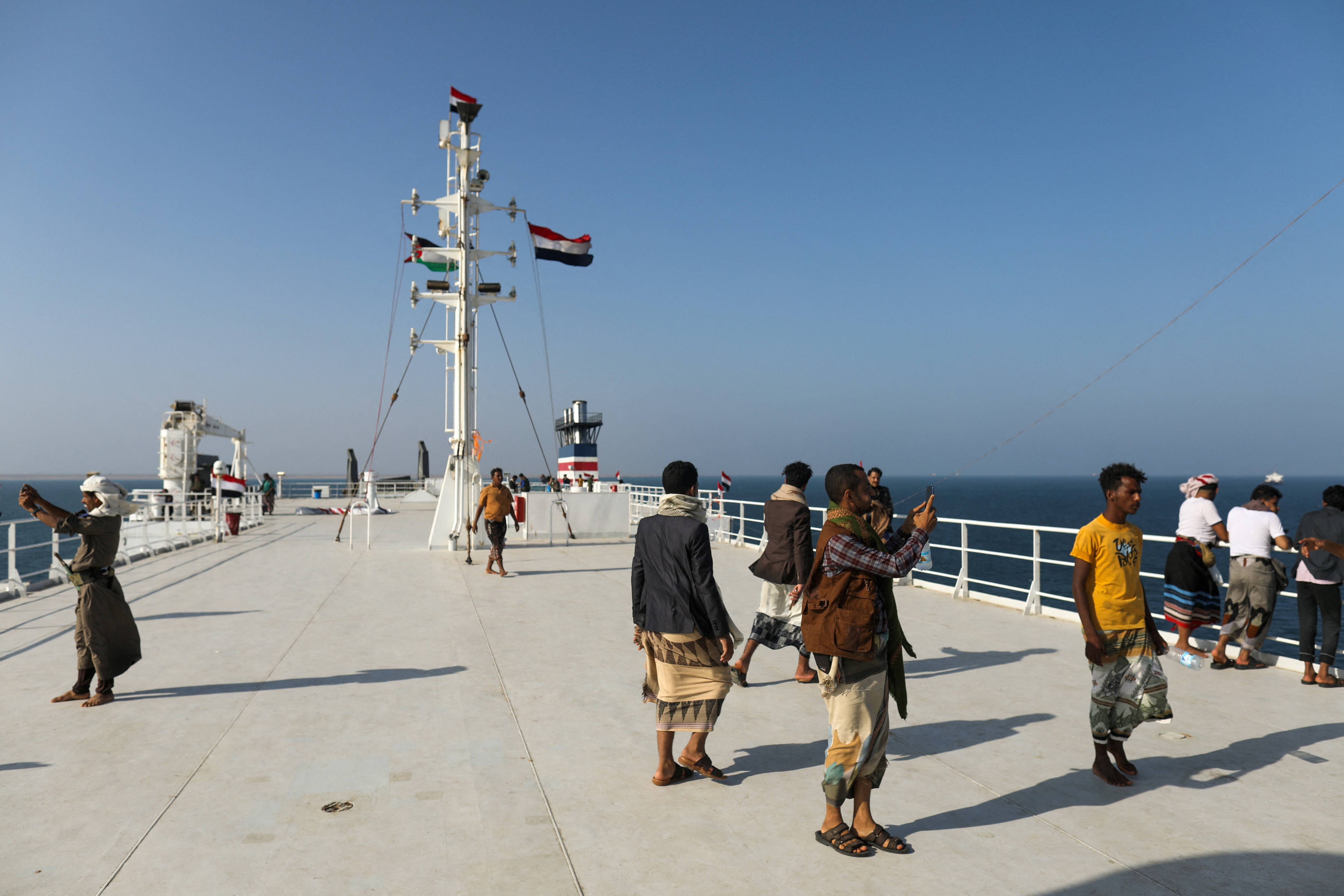 Twisted visitors traveled hundreds of miles to visit the Houthis' 'war trophy'