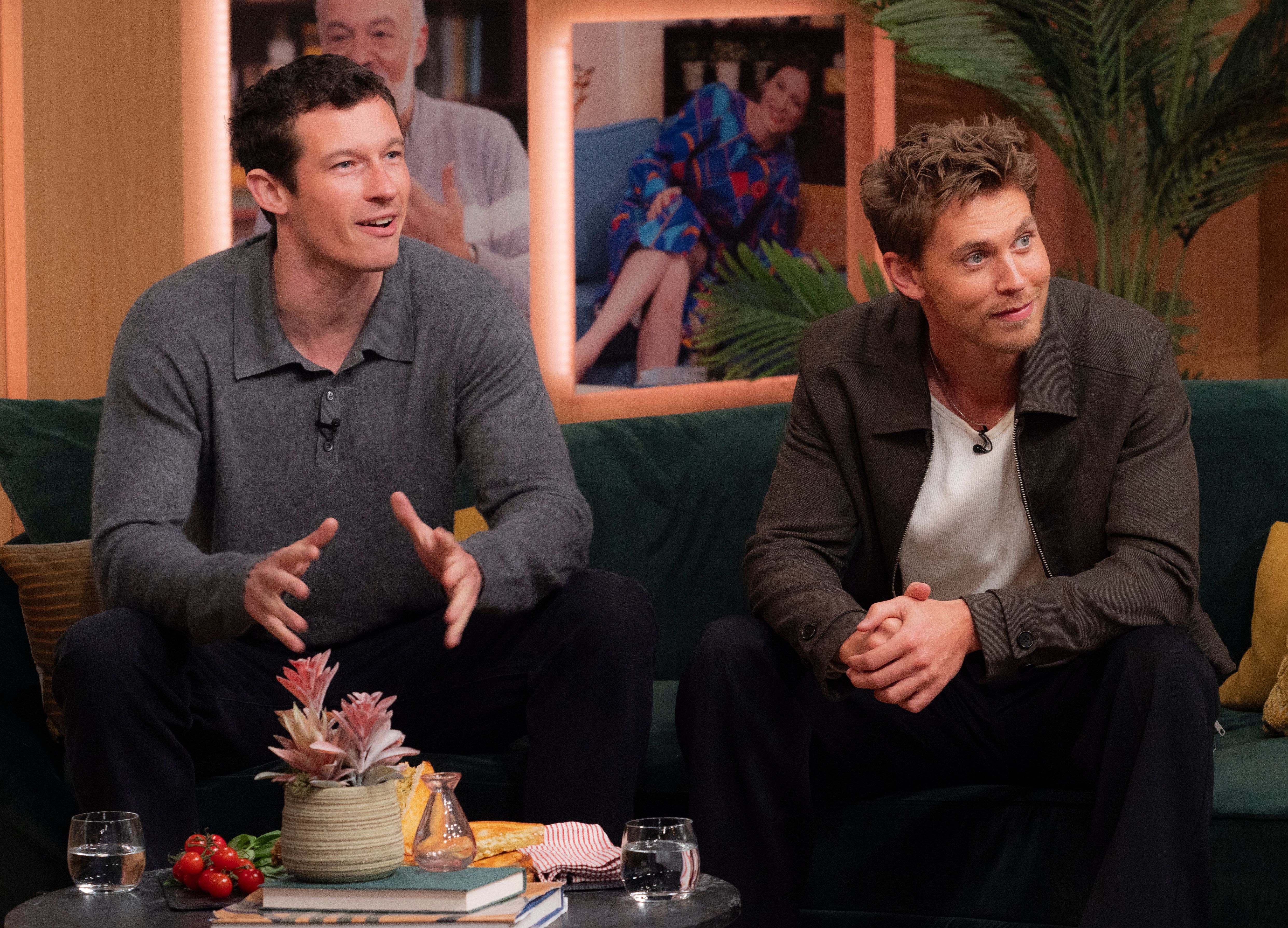 He was joined by his co-star Callum Turner on the show