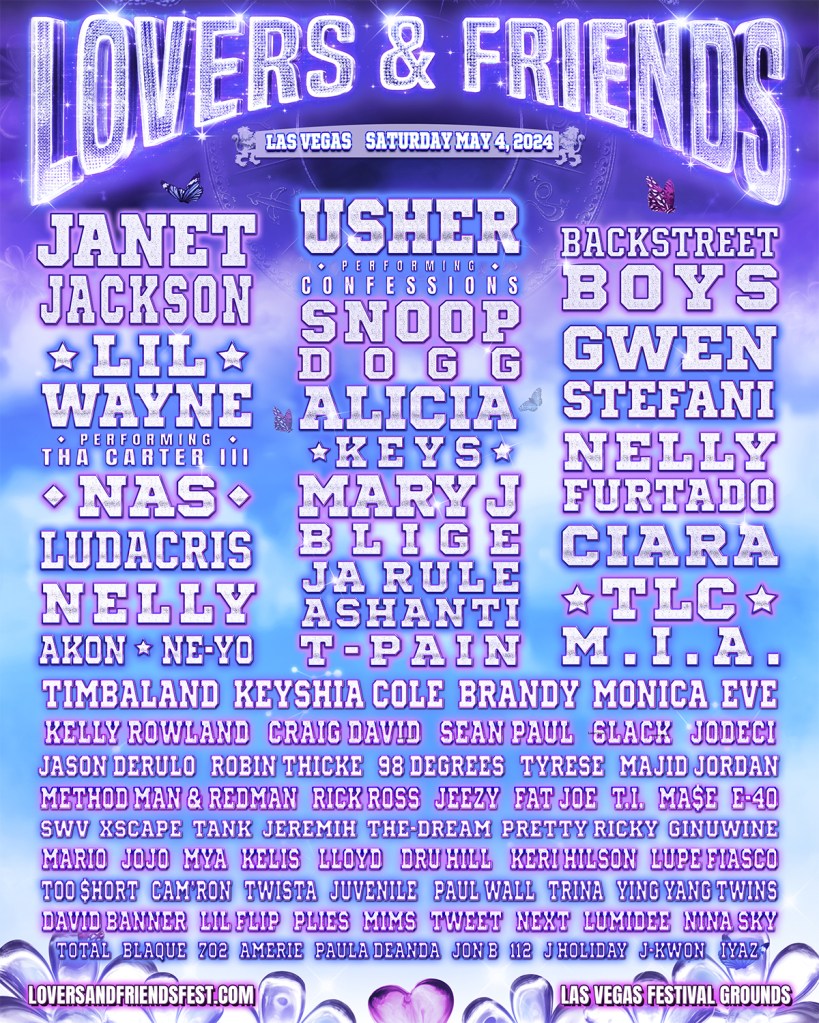 Usher and Janet Jackson to Headline Lovers & Friends 2024 Festival