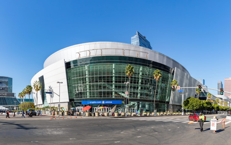 The Crypto.com Arena in Los Angeles, on March 12, 2023.