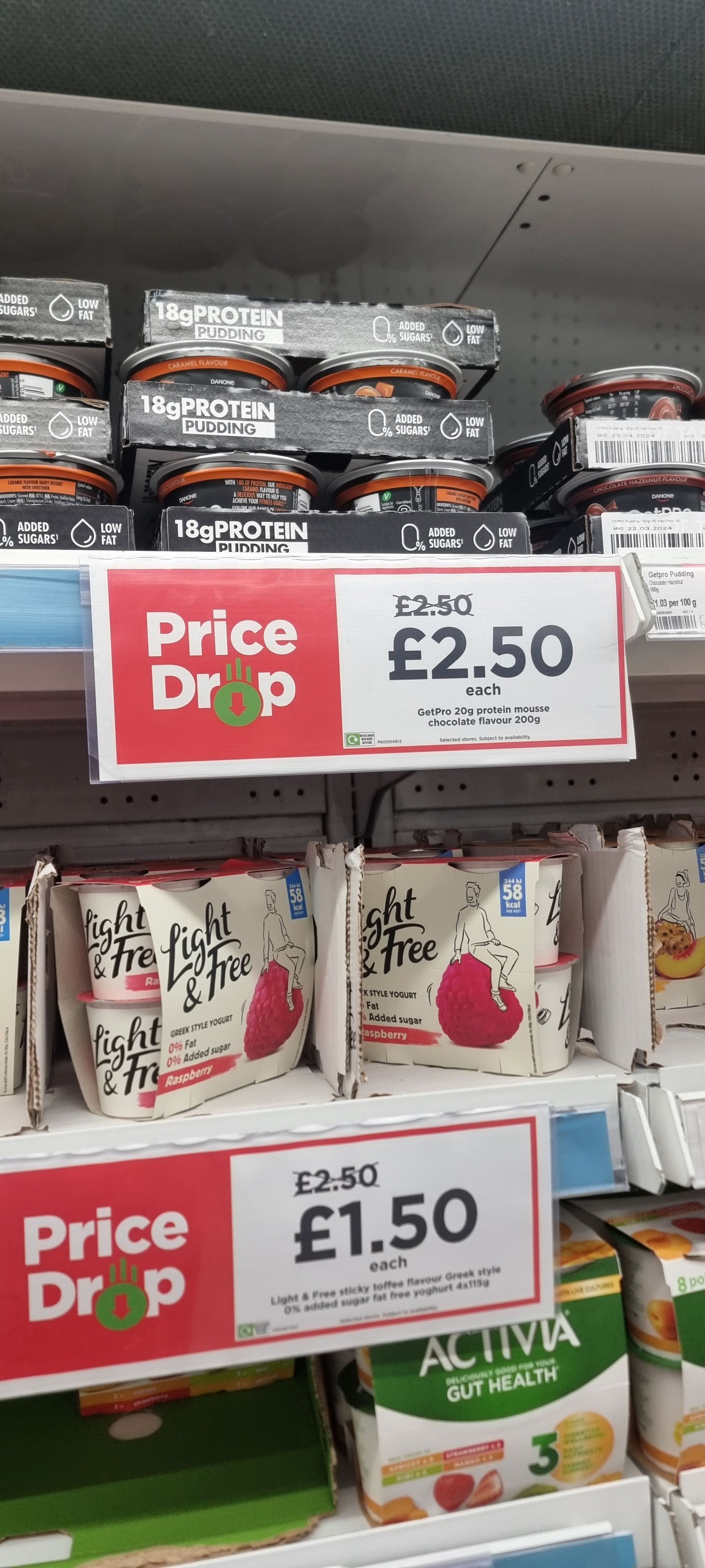 The major supermarket had failed to change the price of its protein mousse pots despite listing it as a price down