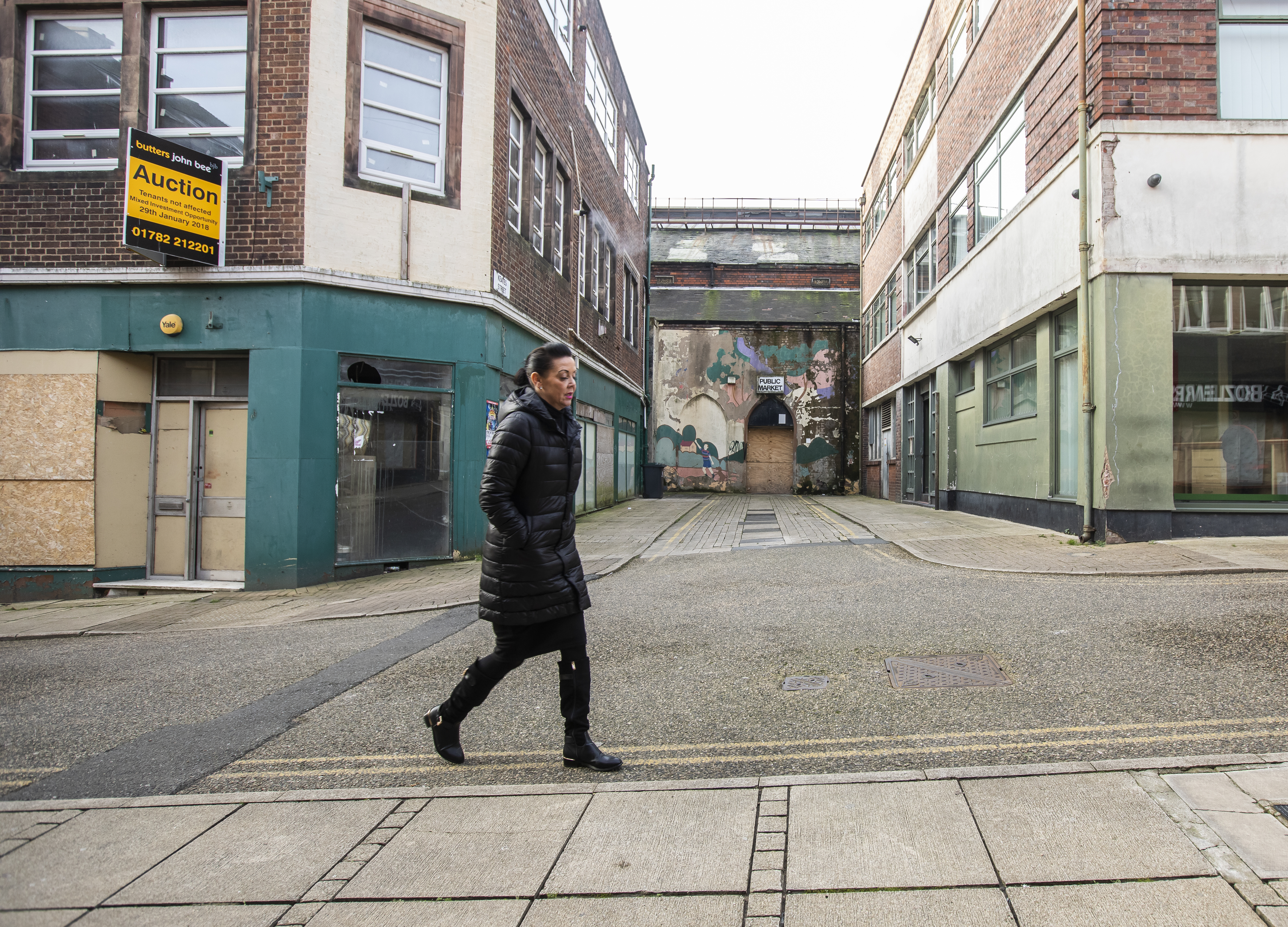 Burslem's high street - one of six towns that make up Stoke-on-Trent