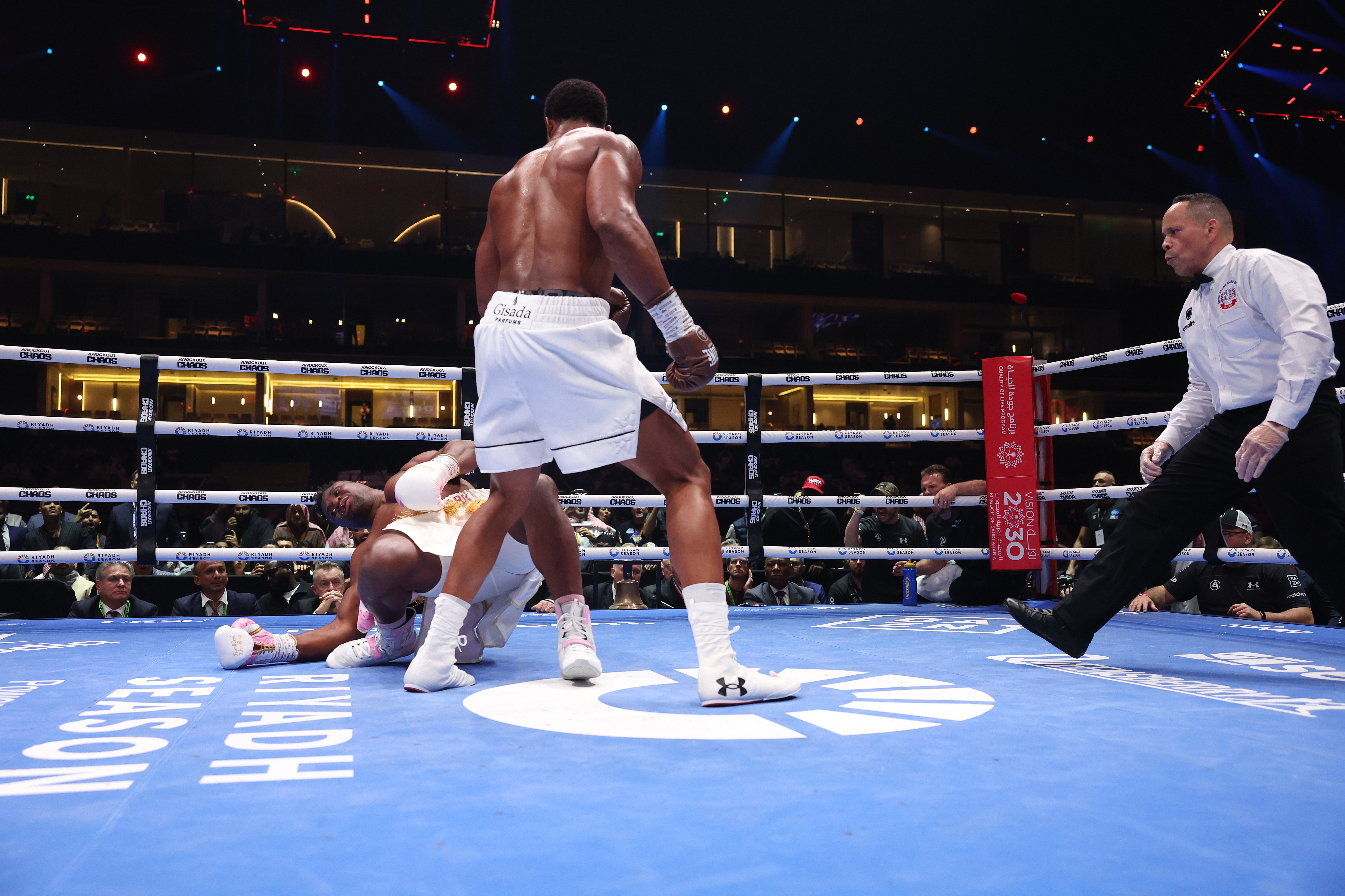 Anthony Joshua brutally knocked out Francis Ngannou