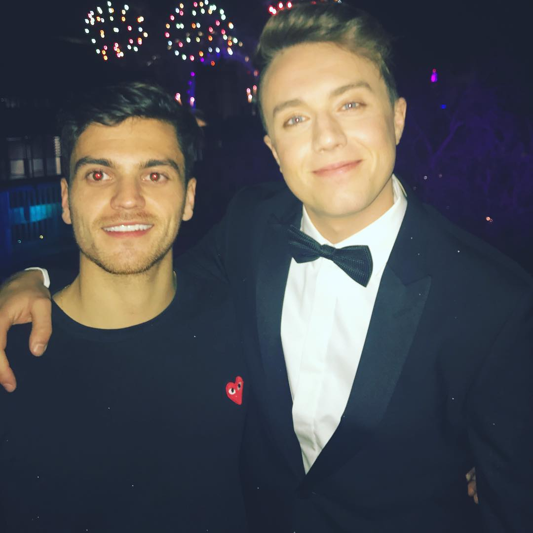 Roman Kemp with his friend and producer Joe Lyons.