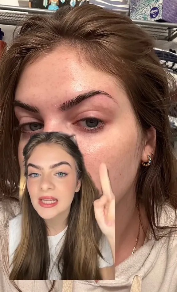 Helen said her eyebrows were 'botched' after months of growing them thick