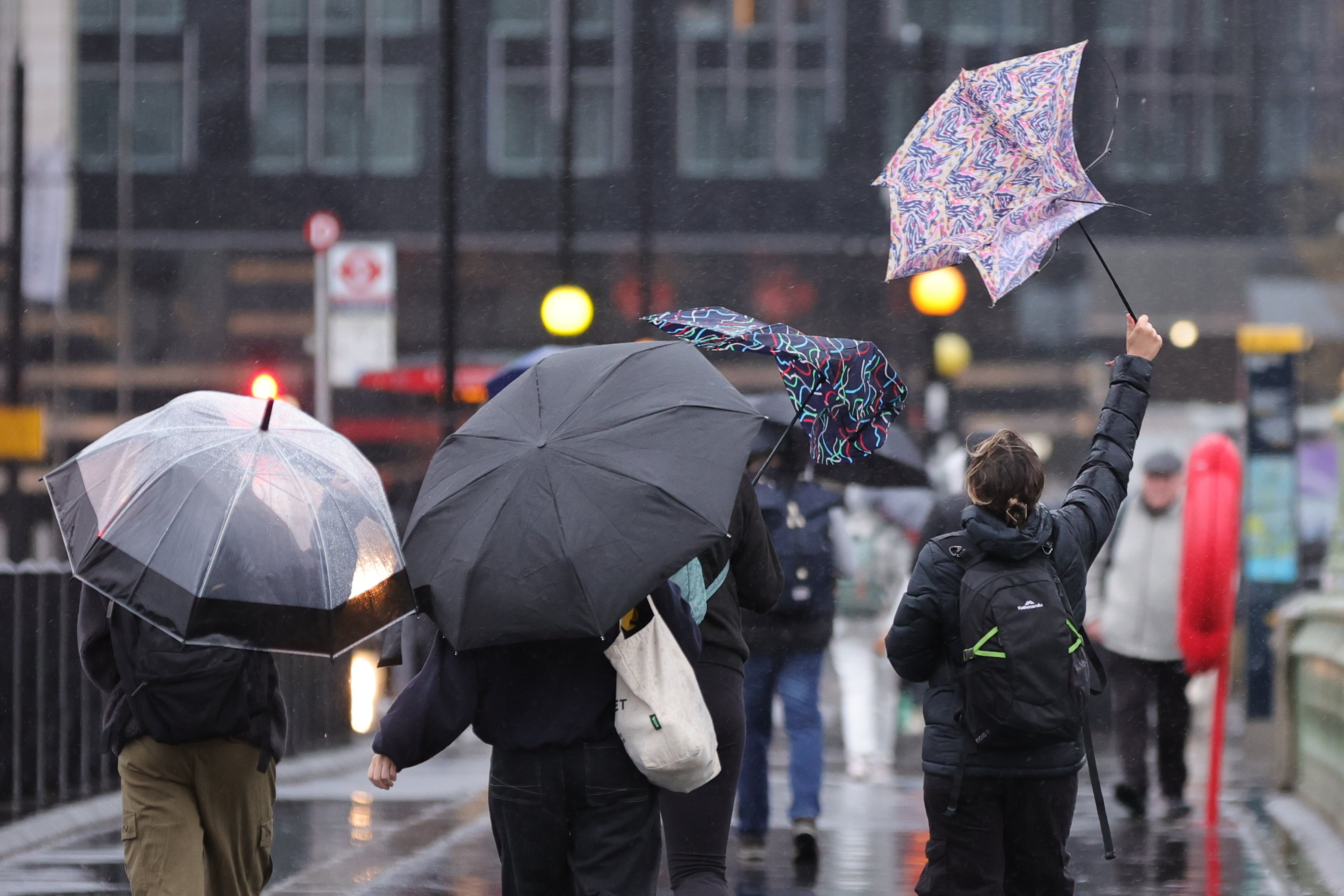 The dangerous weather warning was issued today,  and could persist all weekend