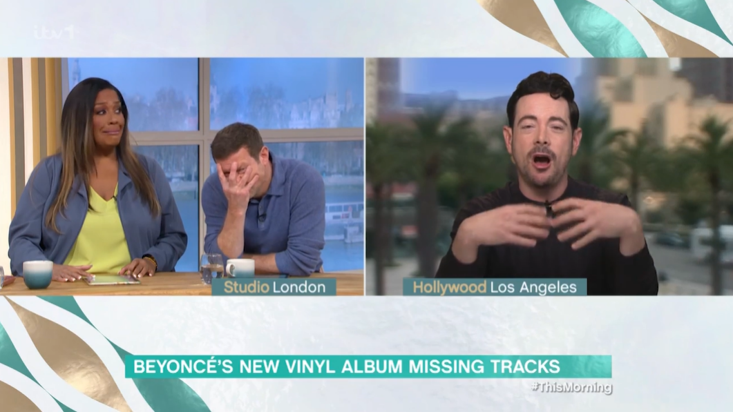 Showbiz expert Andrew made a huge blunder while chatting about Beyonce